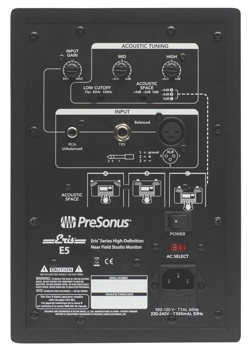 PreSonus Eris E5 Two-Way Active 5.25" Studio Monitor (Single)