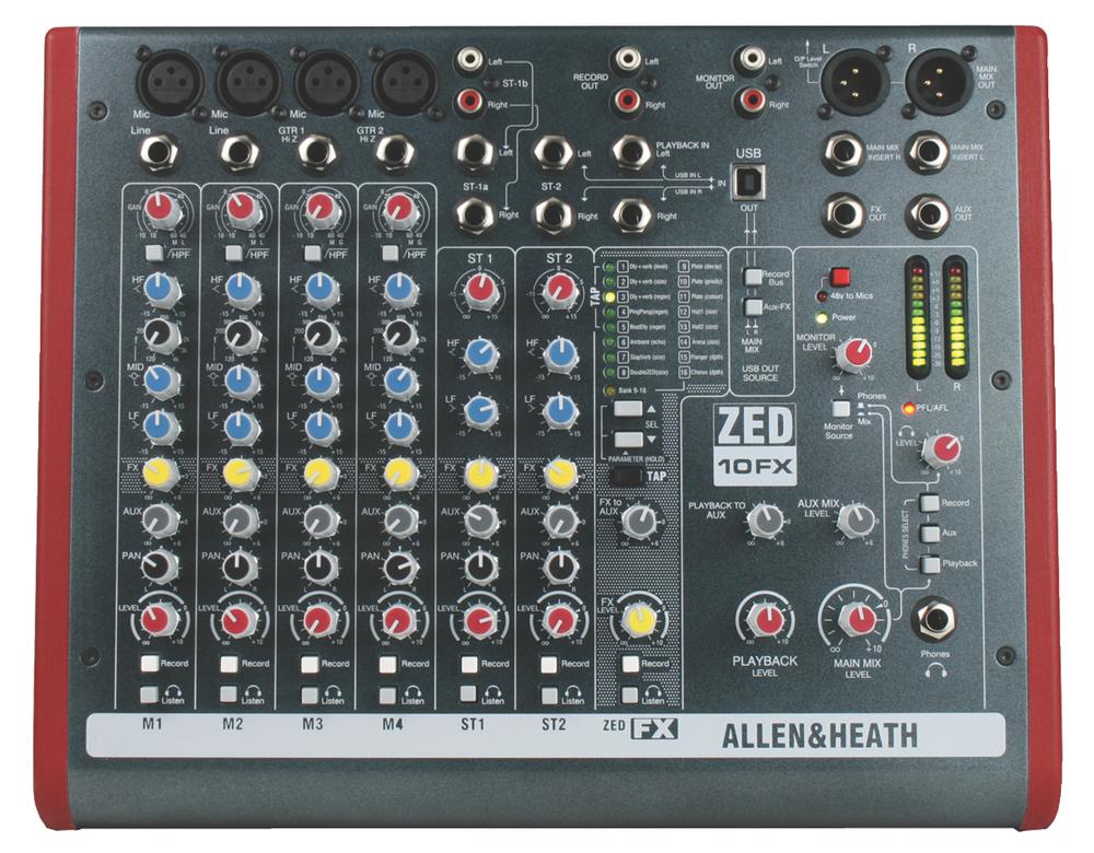 Allen & Heath ZED10FX Multipurpose Mixer with Effects