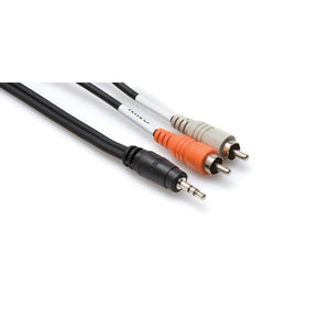 Hosa Stereo Breakout 3.5mm TRS to Dual RCA