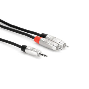 Hosa Stereo Breakout 3.5mm TRS to Dual RCA HMR-006Y, 6 ft