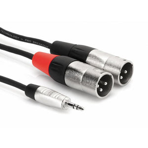 Hosa Pro Stereo Breakout 3.5mm TRS to Dual XLR3M HMX-006Y, 6 ft