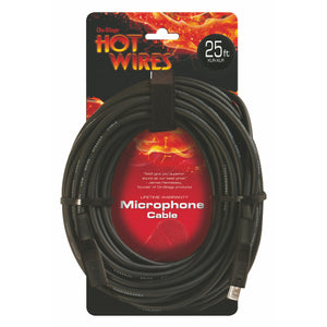 On-Stage Hot Wires XLR Microphone Cable 25ft