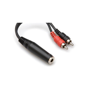Hosa 1/4in TRSF to Dual RCA Stereo Breakout YPR-257